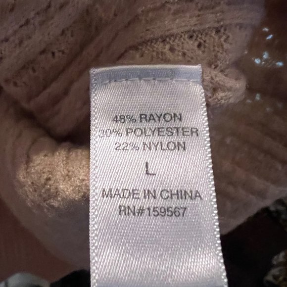 Ally Mae Tan & Black Trim Flutter Short Sleeve Sweater-Size Large-Women's-Casual - Picture 13 of 14